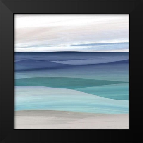 Blue Valley I Black Modern Wood Framed Art Print by Robinson, Carol