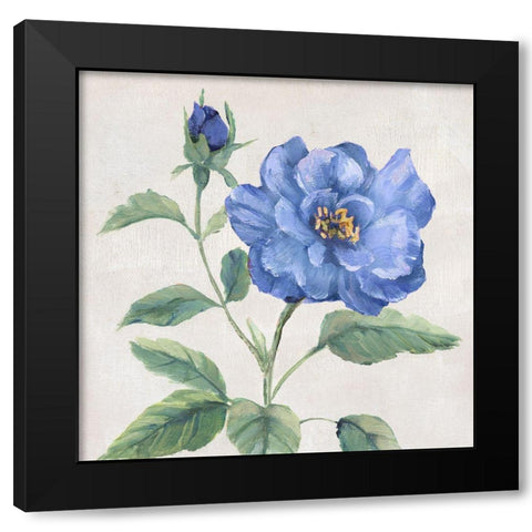 Blue Grandiflora II Black Modern Wood Framed Art Print by Nan