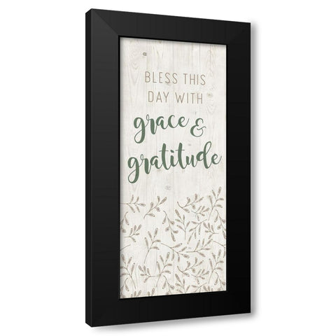Grace and Gratitude Black Modern Wood Framed Art Print with Double Matting by Murray, Amanda