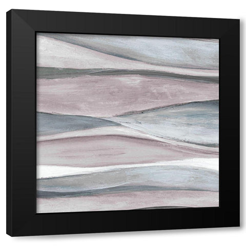 Wave Length Black Modern Wood Framed Art Print by Nan