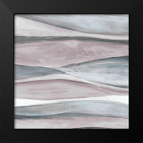 Wave Length Black Modern Wood Framed Art Print by Nan