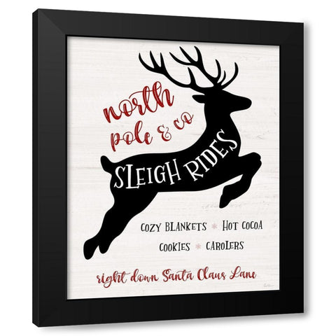 Sleigh Rides Black Modern Wood Framed Art Print with Double Matting by Carpentieri, Natalie