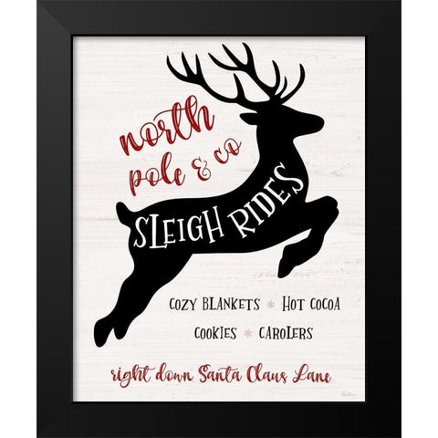 Sleigh Rides Black Modern Wood Framed Art Print by Carpentieri, Natalie