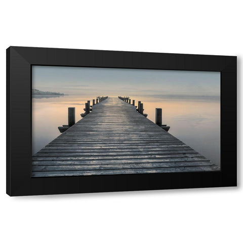 Sun Down Black Modern Wood Framed Art Print by Calascibetta, Mike