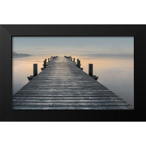 Sun Down Black Modern Wood Framed Art Print by Calascibetta, Mike