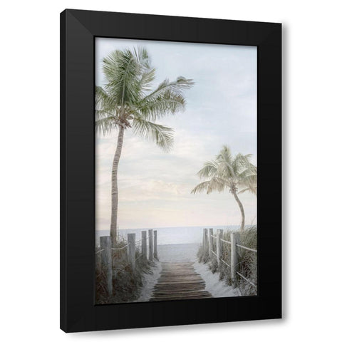 Palm Walk Black Modern Wood Framed Art Print by Calascibetta, Mike