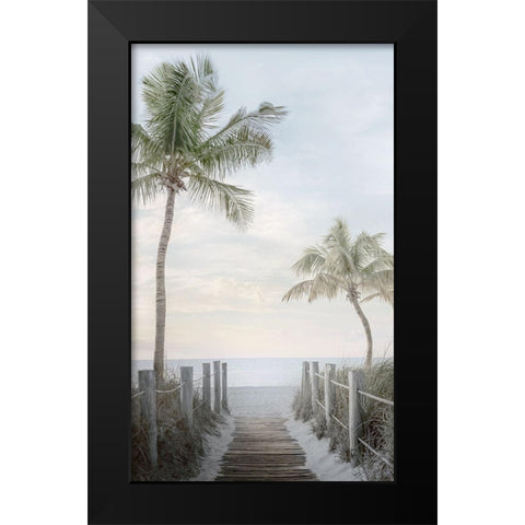 Palm Walk Black Modern Wood Framed Art Print by Calascibetta, Mike