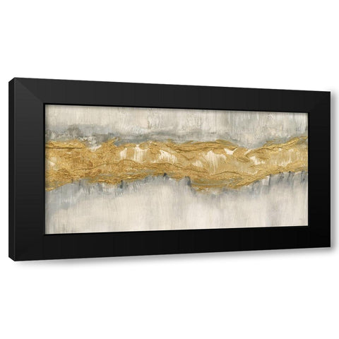 Golden Stream Black Modern Wood Framed Art Print with Double Matting by Jill, Susan