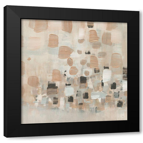 Skipping Rocks Black Modern Wood Framed Art Print with Double Matting by Jill, Susan