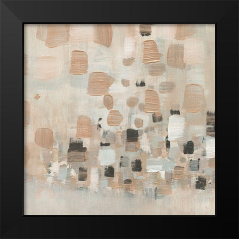 Skipping Rocks Black Modern Wood Framed Art Print by Jill, Susan