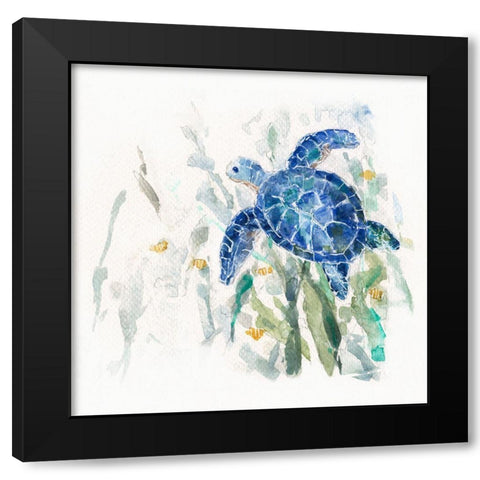 Turtle Cove II Black Modern Wood Framed Art Print with Double Matting by Swatland, Sally