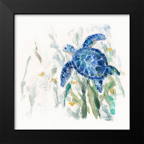 Turtle Cove II Black Modern Wood Framed Art Print by Swatland, Sally