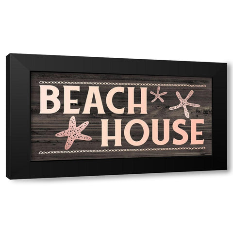 Beach House Black Modern Wood Framed Art Print by Carpentieri, Natalie