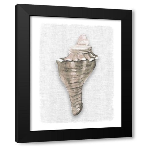 Sea Front Shell I Black Modern Wood Framed Art Print with Double Matting by Robinson, Carol