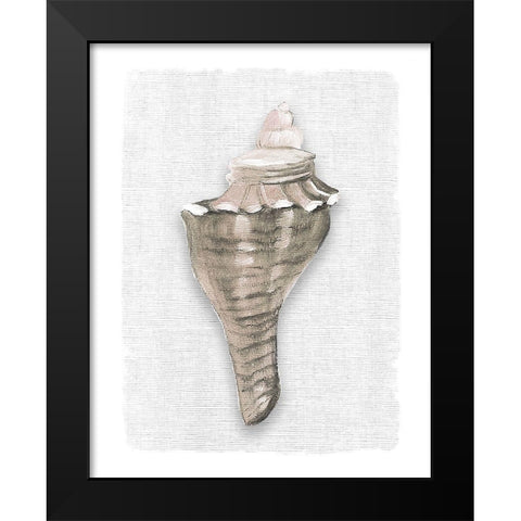 Sea Front Shell I Black Modern Wood Framed Art Print by Robinson, Carol