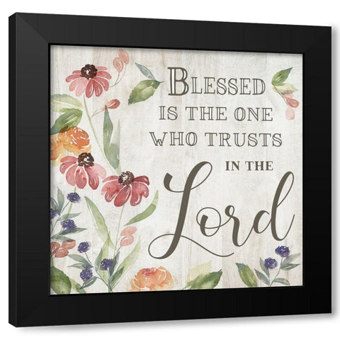 Blessed is the One Black Modern Wood Framed Art Print with Double Matting by Brockmon, Kristen