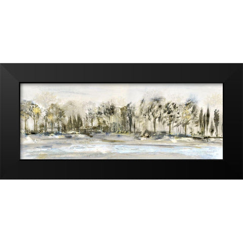 Debruce Tree Line Black Modern Wood Framed Art Print by Jill, Susan