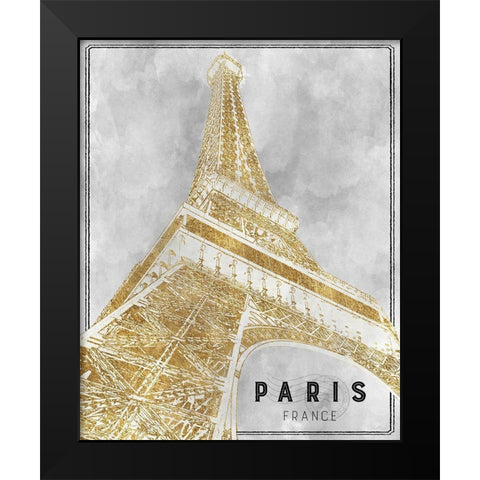 Shimmering Eiffel Black Modern Wood Framed Art Print by Carpentieri, Natalie