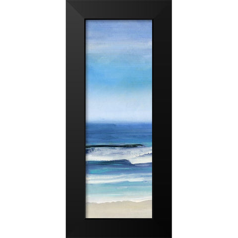 Breaking Waves I Black Modern Wood Framed Art Print by Swatland, Sally