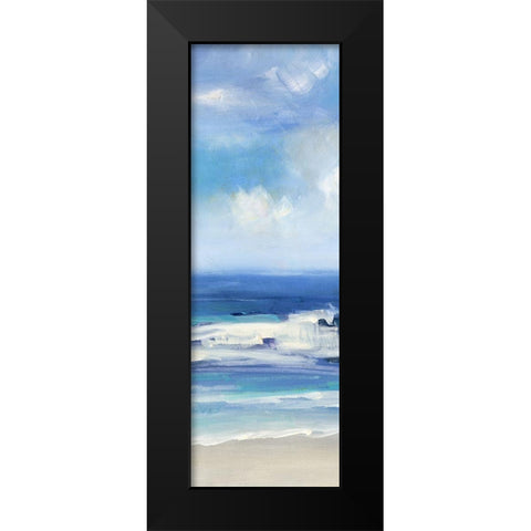 Breaking Waves II Black Modern Wood Framed Art Print by Swatland, Sally