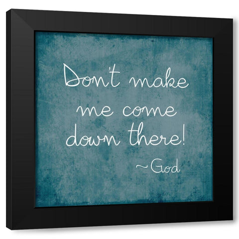Come Down There Black Modern Wood Framed Art Print by Designs, CAD