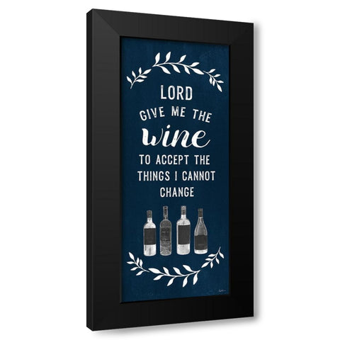 Give me the Wine Black Modern Wood Framed Art Print with Double Matting by Carpentieri, Natalie