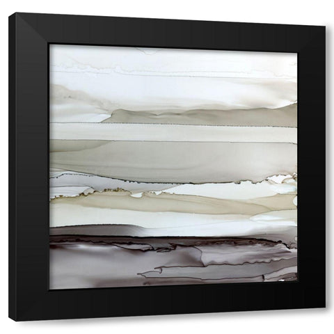 Shifting Currents II Black Modern Wood Framed Art Print with Double Matting by Robinson, Carol