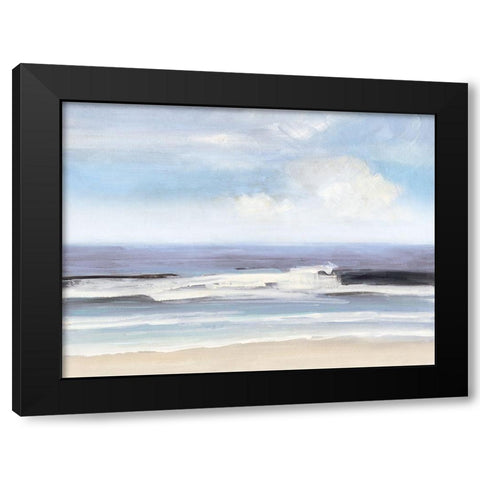 Soft Breaking Black Modern Wood Framed Art Print by Swatland, Sally