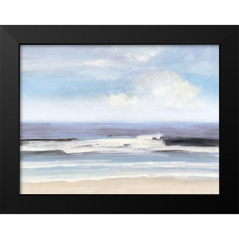 Soft Breaking Black Modern Wood Framed Art Print by Swatland, Sally