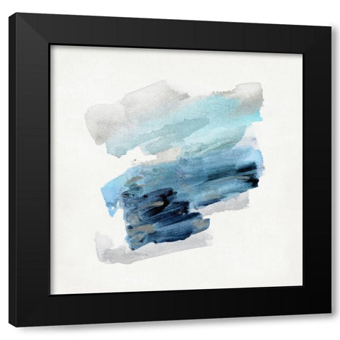 Blue Sweep I Black Modern Wood Framed Art Print by Swatland, Sally