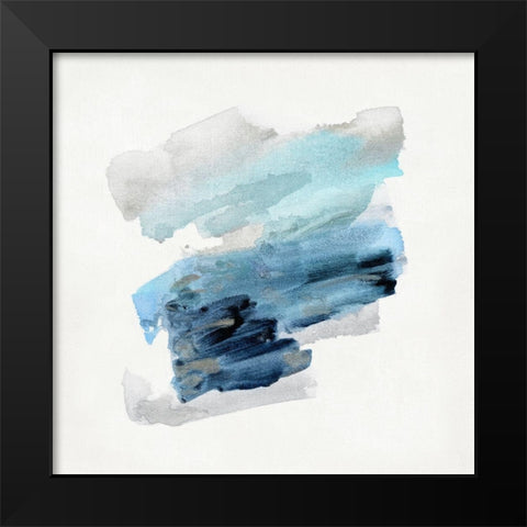 Blue Sweep I Black Modern Wood Framed Art Print by Swatland, Sally