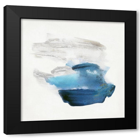 Blue Sweep II Black Modern Wood Framed Art Print by Swatland, Sally