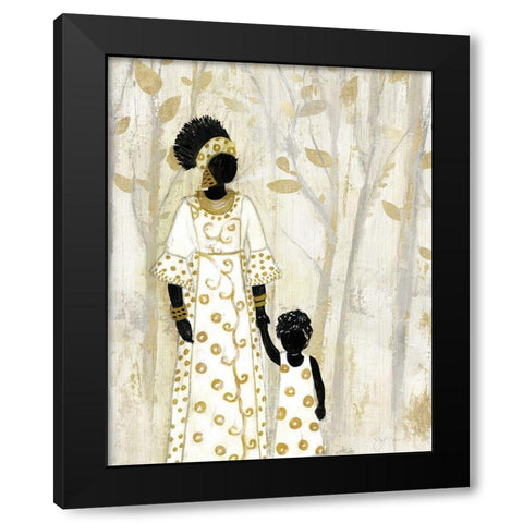 Generation of Footsteps Black Modern Wood Framed Art Print with Double Matting by Tava Studios