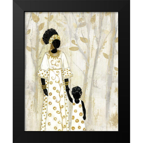 Generation of Footsteps Black Modern Wood Framed Art Print by Tava Studios