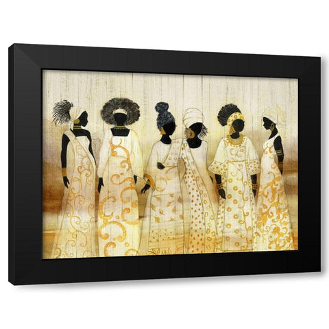Six Queens Black Modern Wood Framed Art Print with Double Matting by Tava Studios