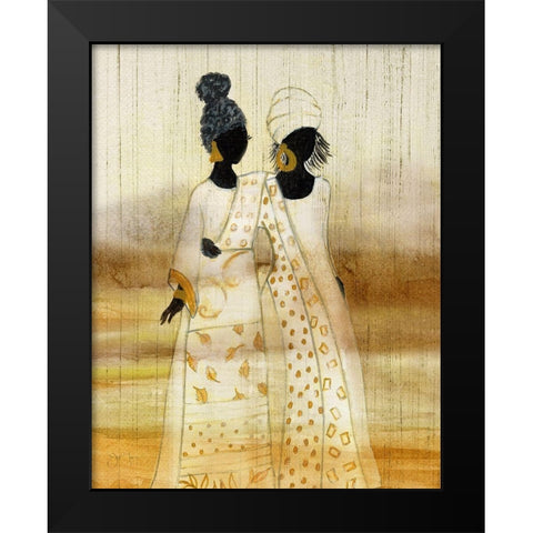 Walk By Faith Black Modern Wood Framed Art Print by Tava Studios