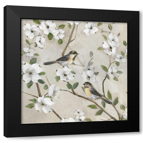 Spring Has Sprung Black Modern Wood Framed Art Print with Double Matting by Nan