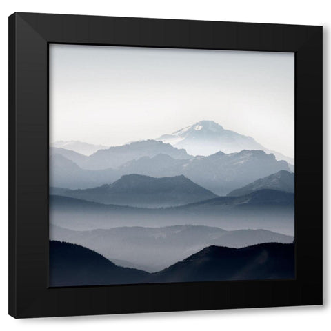 Mountain Cascade Black Modern Wood Framed Art Print with Double Matting by Delimont, Danita