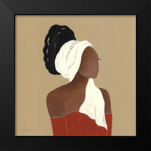 Beauty All That I Black Modern Wood Framed Art Print by Tava Studios