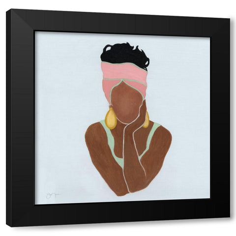 Beauty All That II Black Modern Wood Framed Art Print with Double Matting by Tava Studios