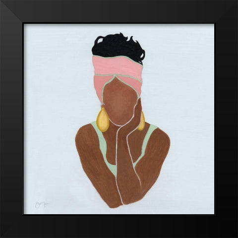 Beauty All That II Black Modern Wood Framed Art Print by Tava Studios