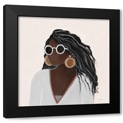 Beauty All That III Black Modern Wood Framed Art Print by Tava Studios