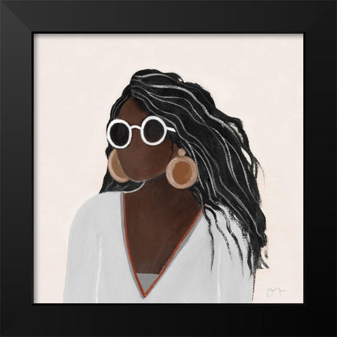 Beauty All That III Black Modern Wood Framed Art Print by Tava Studios