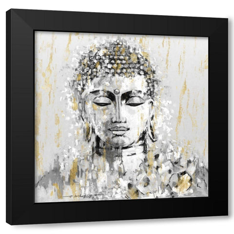 Simmering Buddha Black Modern Wood Framed Art Print with Double Matting by Orme, E. Anthony