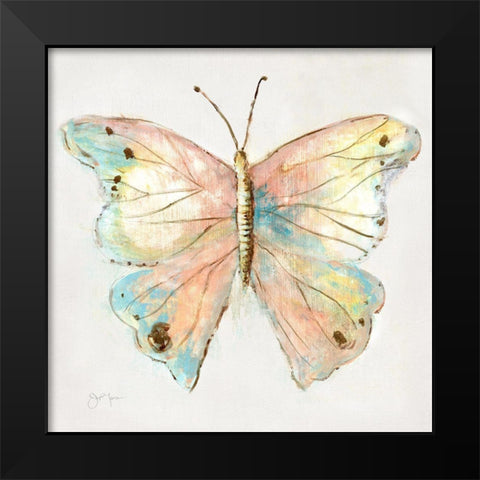 Artful Butterfly I Black Modern Wood Framed Art Print by Tava Studios