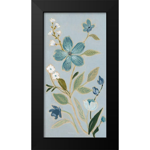 Woodblock Botanical I Black Modern Wood Framed Art Print by Robinson, Carol