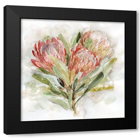 Pale Protea II Black Modern Wood Framed Art Print by Robinson, Carol