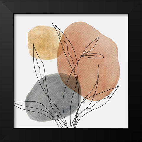 Desert Lines II Black Modern Wood Framed Art Print by Robinson, Carol
