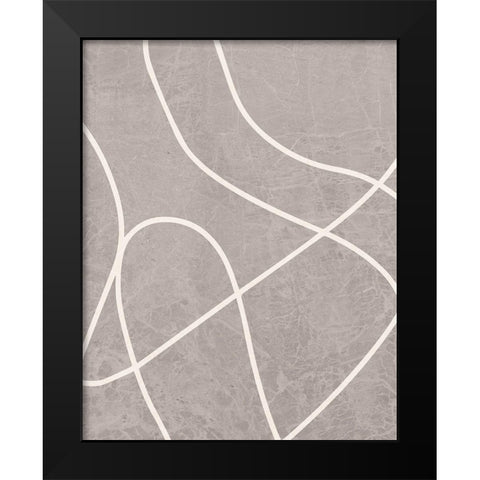 Fissures I Black Modern Wood Framed Art Print by Santiago, Daniela