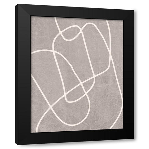 Fissures II Black Modern Wood Framed Art Print with Double Matting by Santiago, Daniela